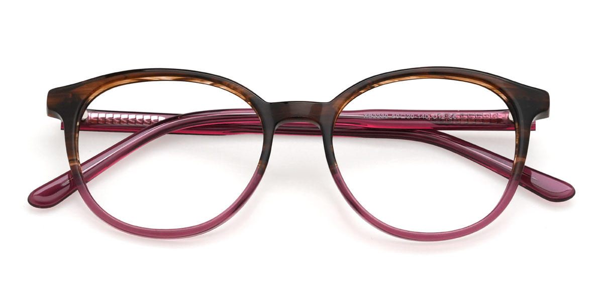 Tortoiseshell Purple Maliya Glasses - Oval Glasses