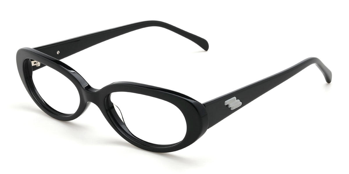 Black Agastya Glasses - Oval Glasses