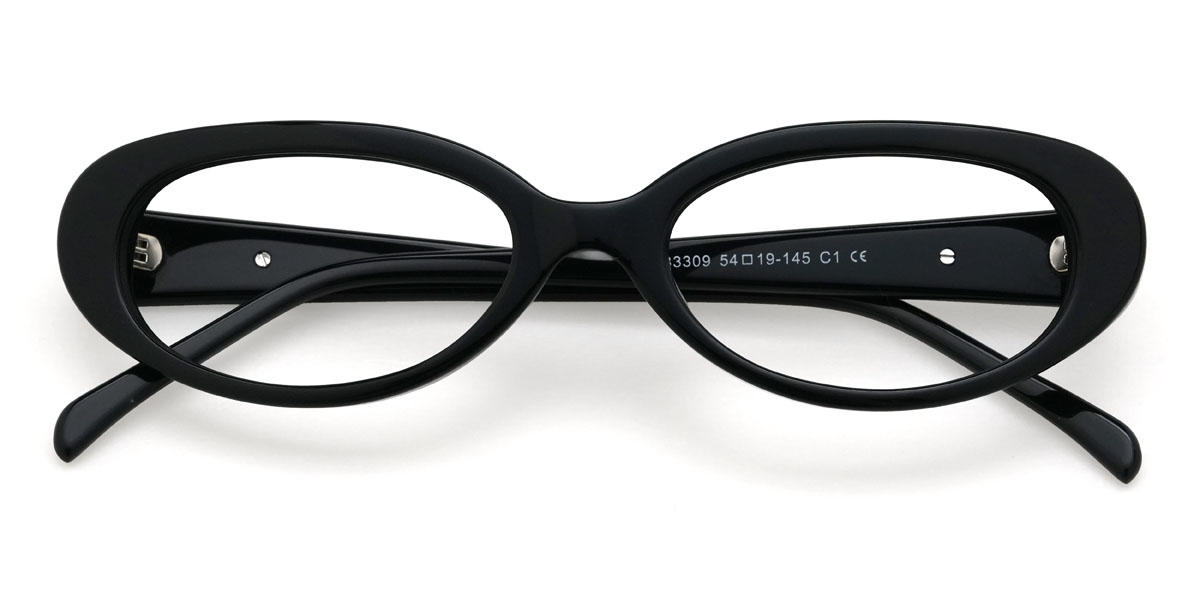 Black Agastya Glasses - Oval Glasses