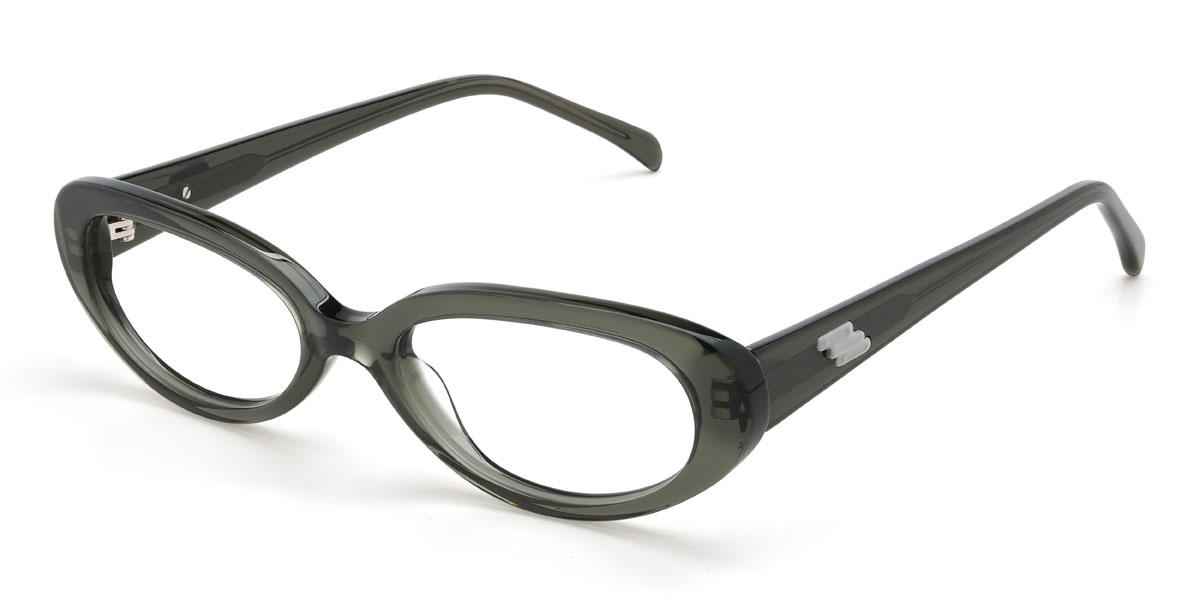 Grey Agastya Glasses - Oval Glasses