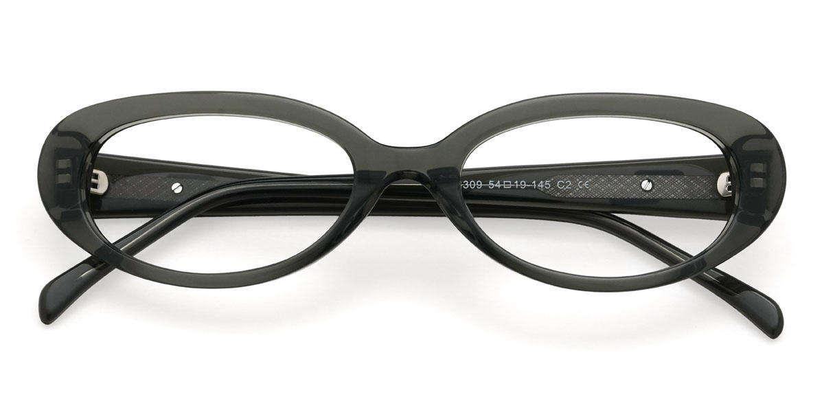Grey Agastya Glasses - Oval Glasses