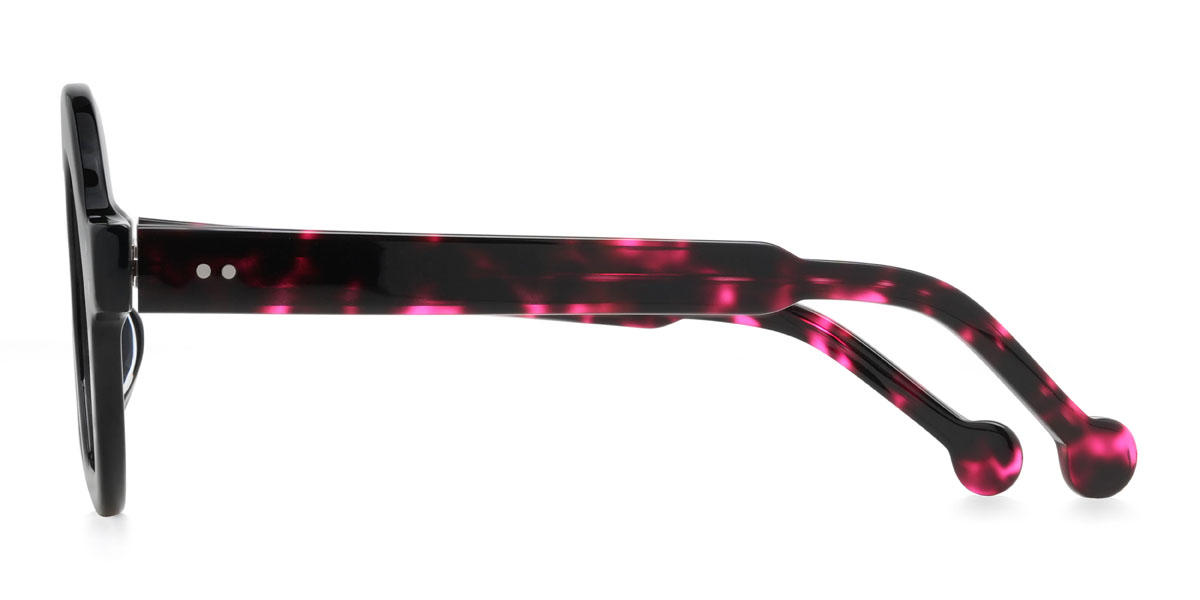 Black Pink Tortoiseshell Maddison Glasses - Round Glasses