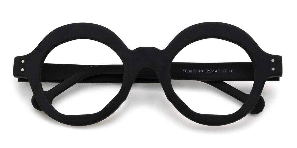 Black Maddison Glasses - Round Glasses