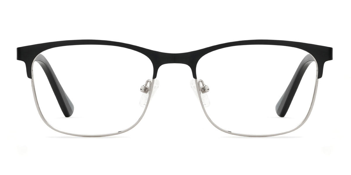 Black Silver Mallory Glasses - Rectangle Glasses