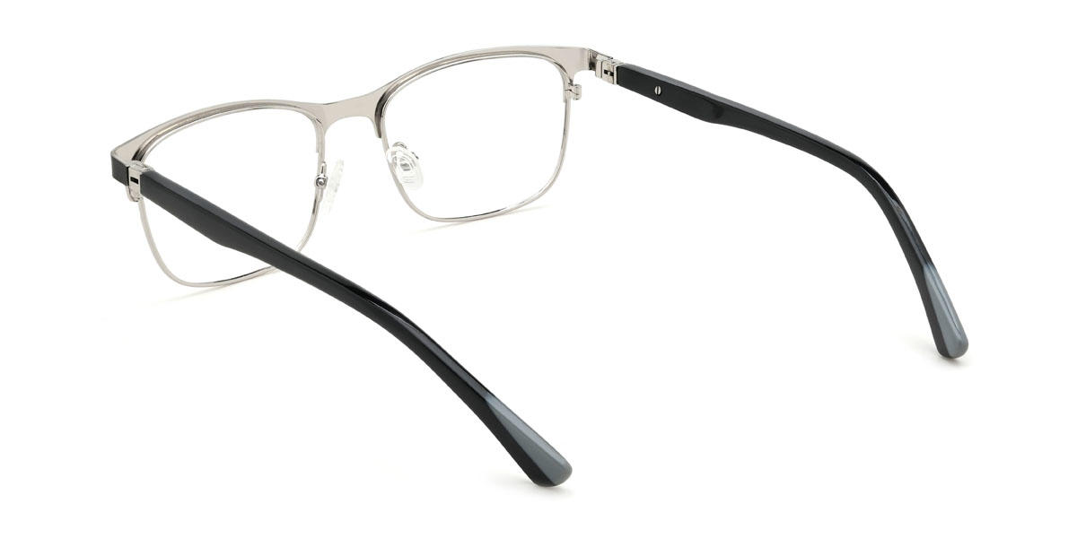 Black Silver Mallory Glasses - Rectangle Glasses