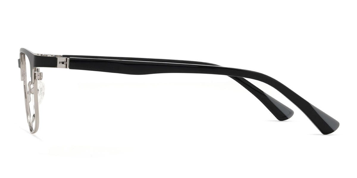 Black Silver Mallory Glasses - Rectangle Glasses