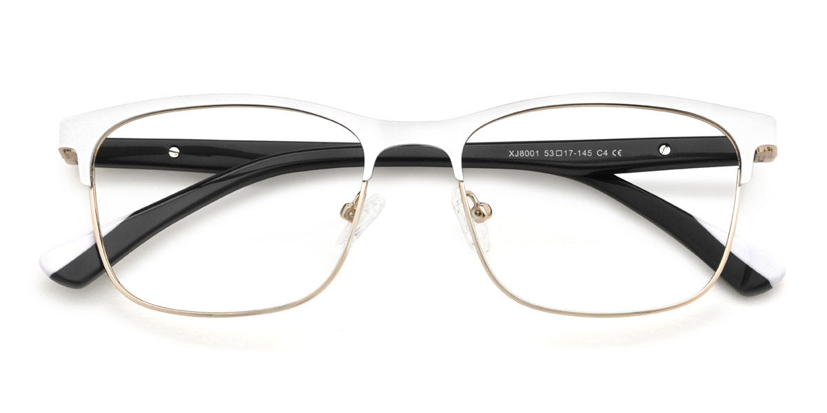 Gold Weiß Mallory Brille - Rectangle Glasses