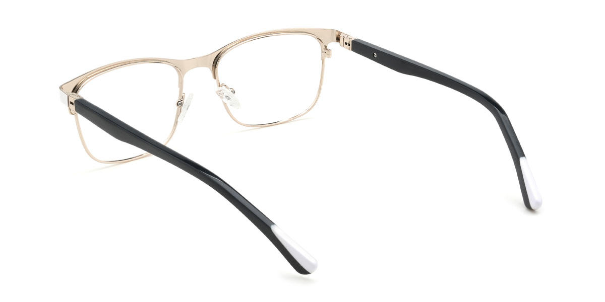 Gold Weiß Mallory Brille - Rectangle Glasses