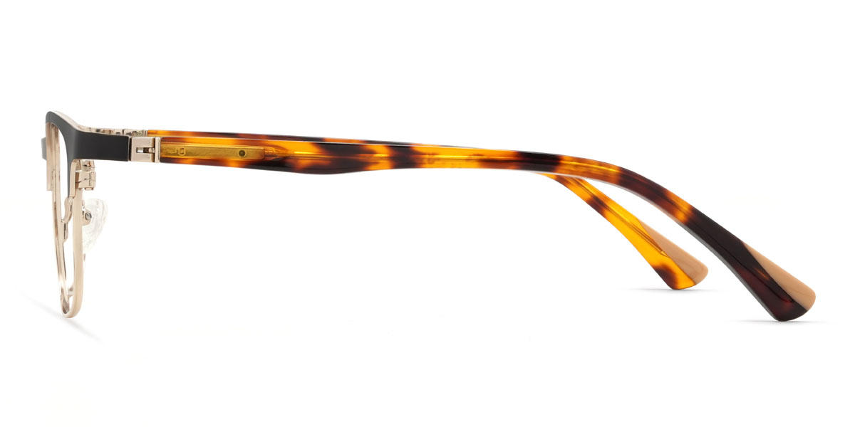Gold Black Mallory Glasses - Rectangle Glasses