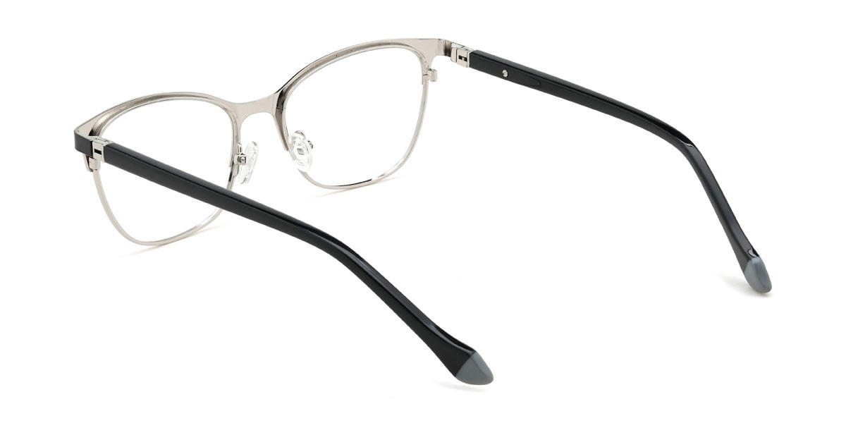 Black Silver Kensley Glasses - Rectangle Glasses