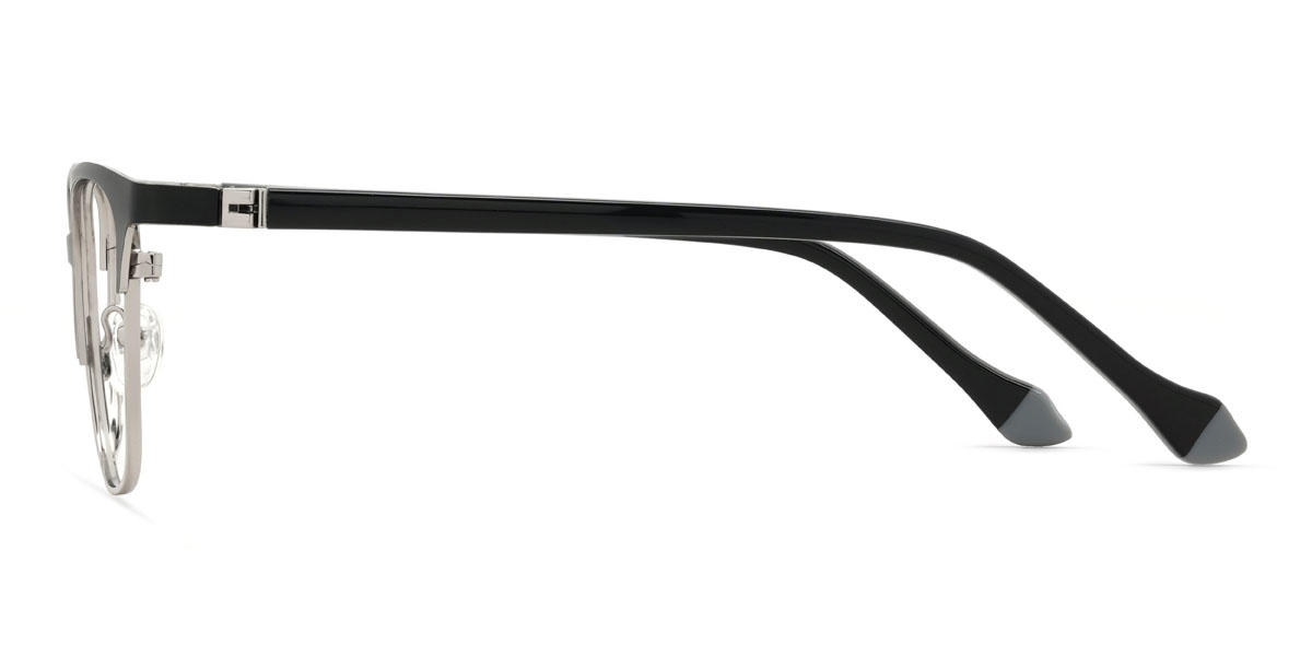Black Silver Kensley Glasses - Rectangle Glasses
