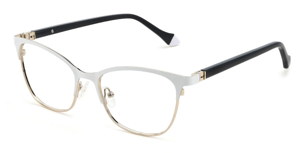 Gold Weiß Kensley Brille - Rectangle Glasses