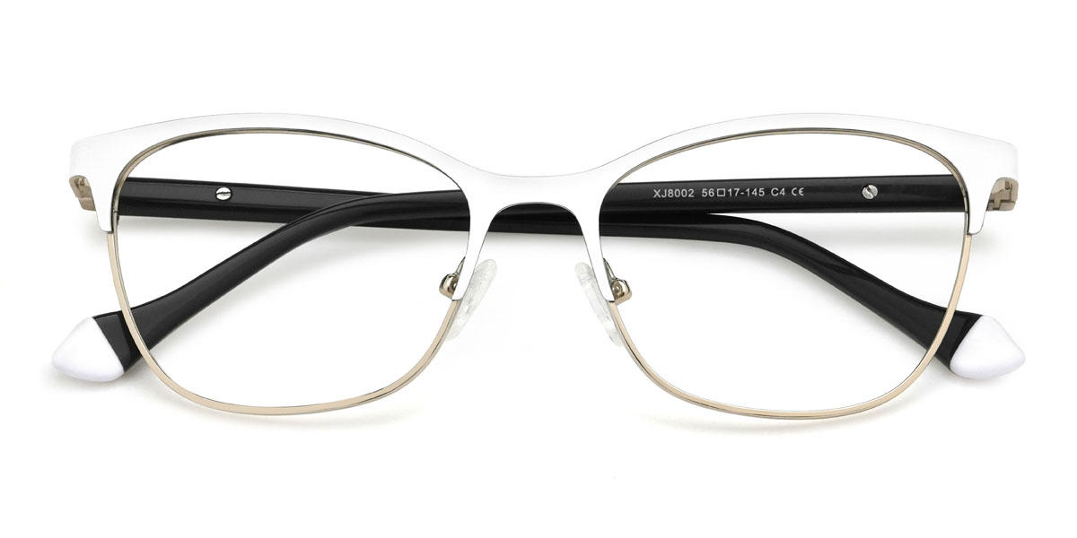 Gold Weiß Kensley Brille - Rectangle Glasses