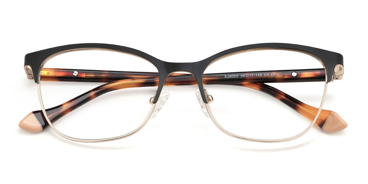 Gold Black Kensley Glasses - Rectangle Glasses
