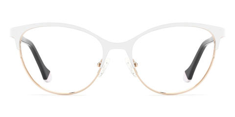 Gold White Charley - Oval Glasses