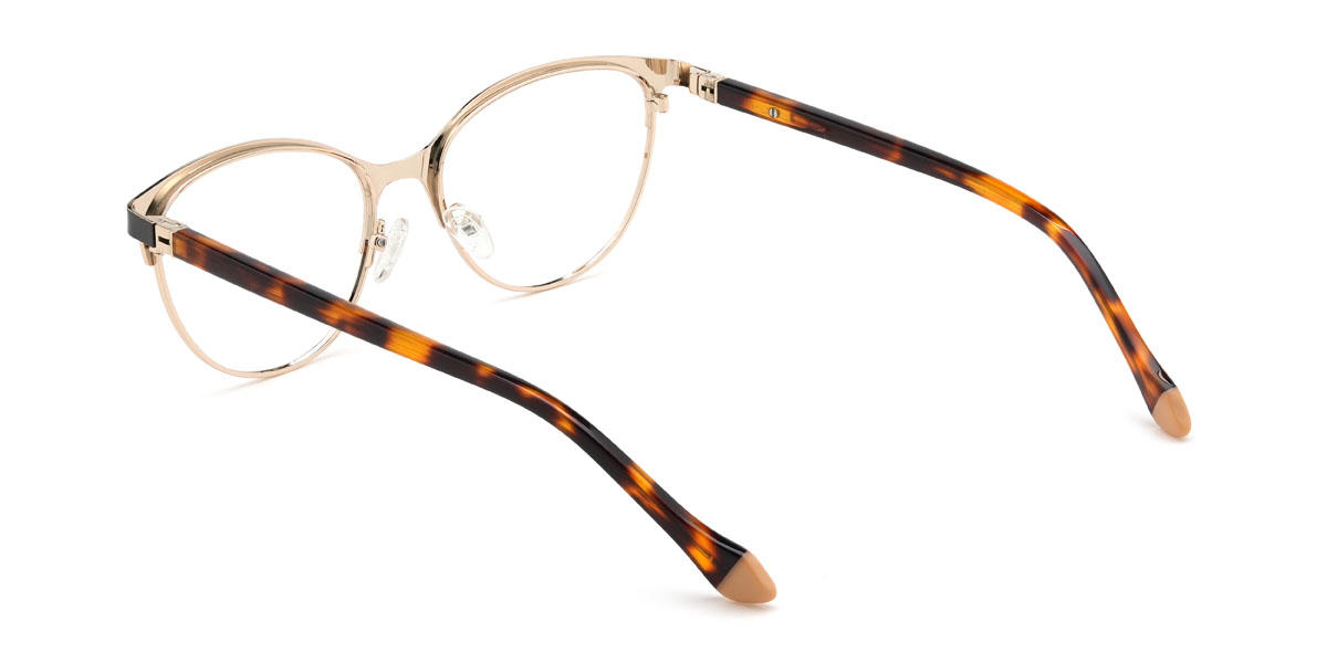 Gold Schwarz Charley Brille - Oval Glasses
