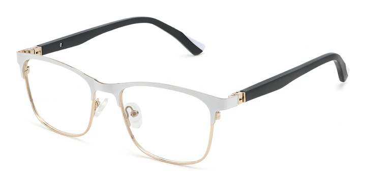 Gold Weiß Mallory Brille - Rectangle Glasses