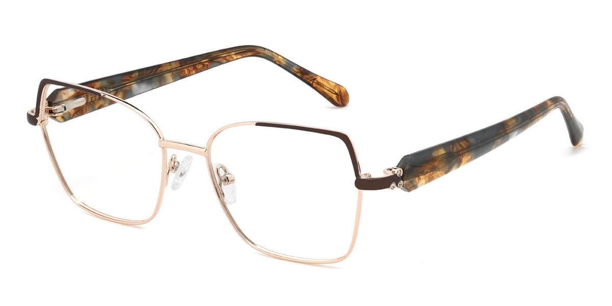 gold braun Jayceon Brille - Rectangle Glasses