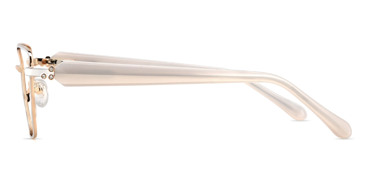 Blanco Dorado Greta Gafas - Cat Eye Glasses