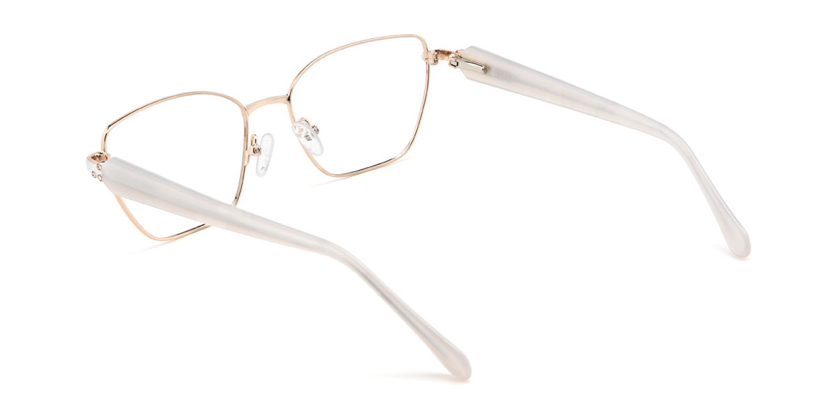 Blanco Dorado Greta Gafas - Cat Eye Glasses