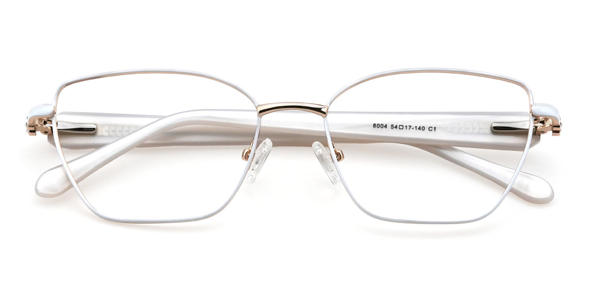 Blanco Dorado Greta Gafas - Cat Eye Glasses