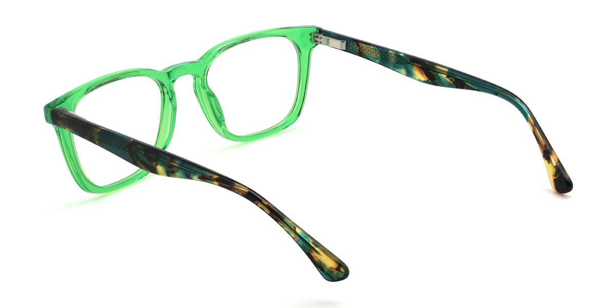 Green Layton Glasses - Rectangle Glasses