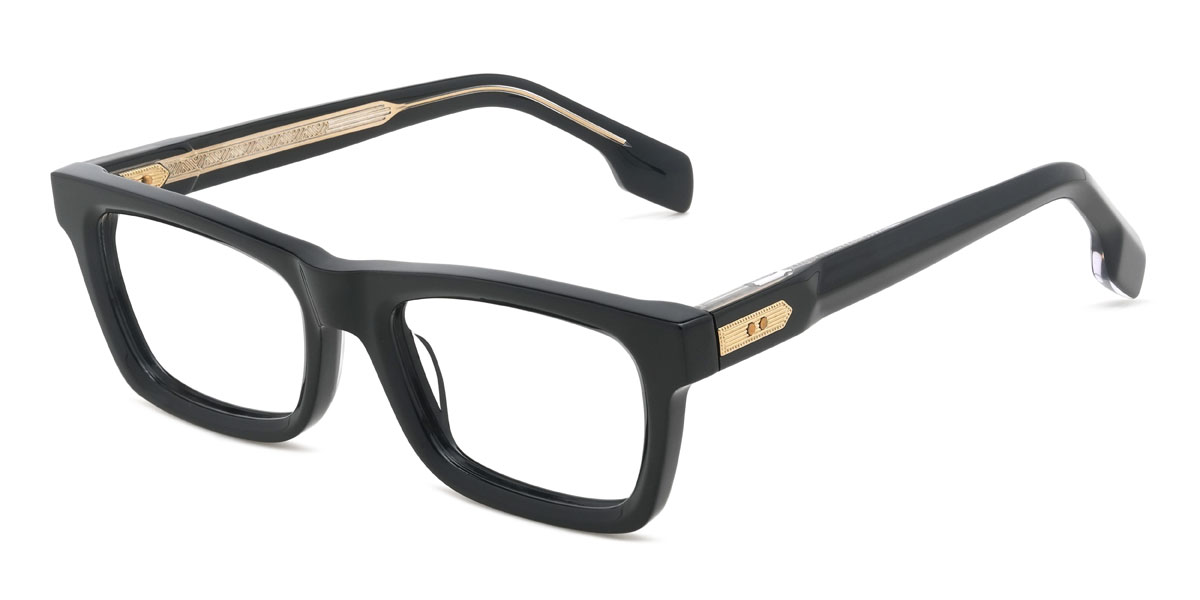 Schwarz Lewis Brille - Rectangle Glasses