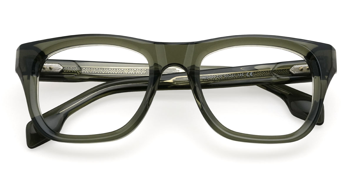 Dark Green Journi Glasses - Rectangle Glasses