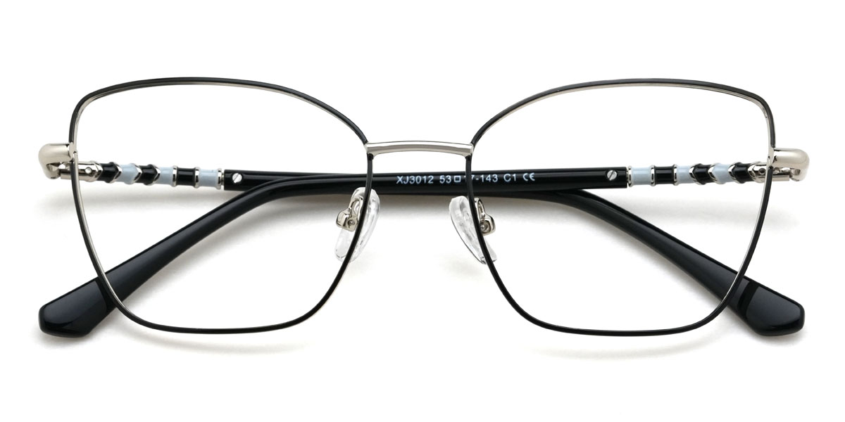 Negro Guinevere Gafas - Cat Eye Glasses
