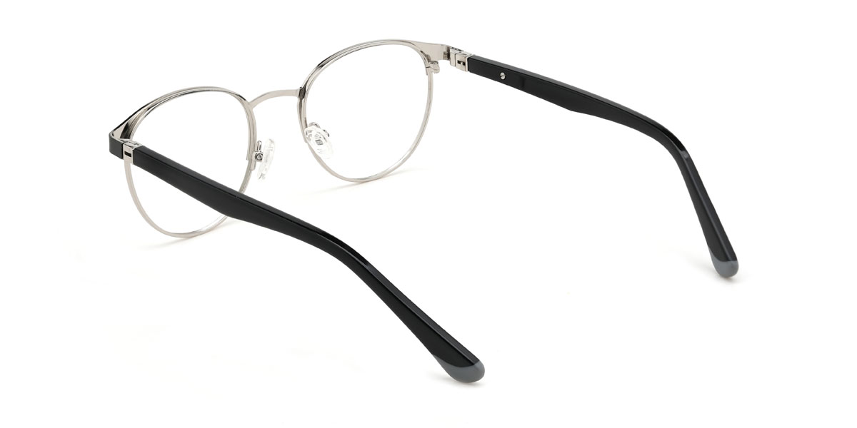 Black Silver Treasure Glasses - Oval Glasses
