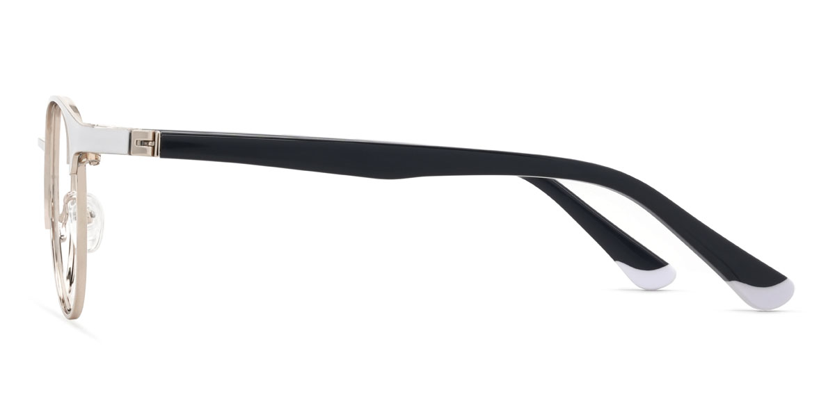 Arany fehér Treasure Szemüveg - Oval Glasses