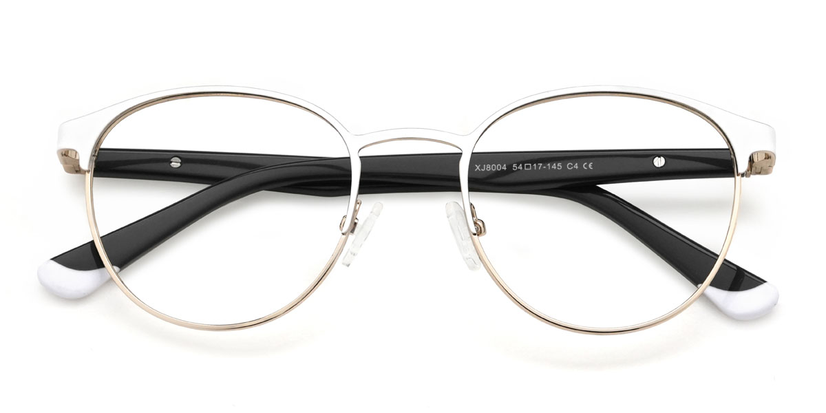 Arany fehér Treasure Szemüveg - Oval Glasses