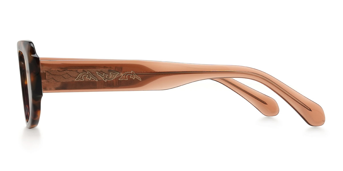 Schildpatt Braun Emberly Brille - Rectangle Glasses