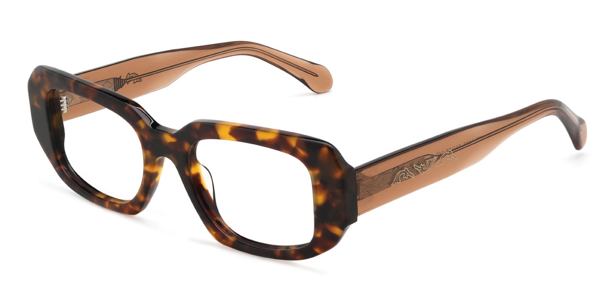 Schildpatt Braun Emberly Brille - Rectangle Glasses