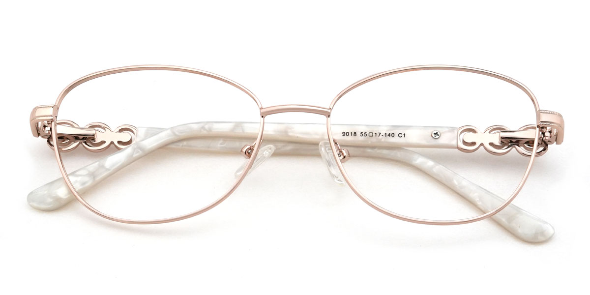 Rose Gold Tiana Glasses - Oval Glasses
