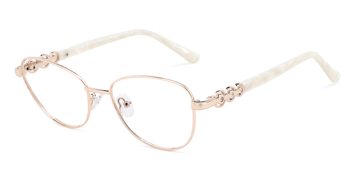 Rose Gold Tiana Glasses - Oval Glasses
