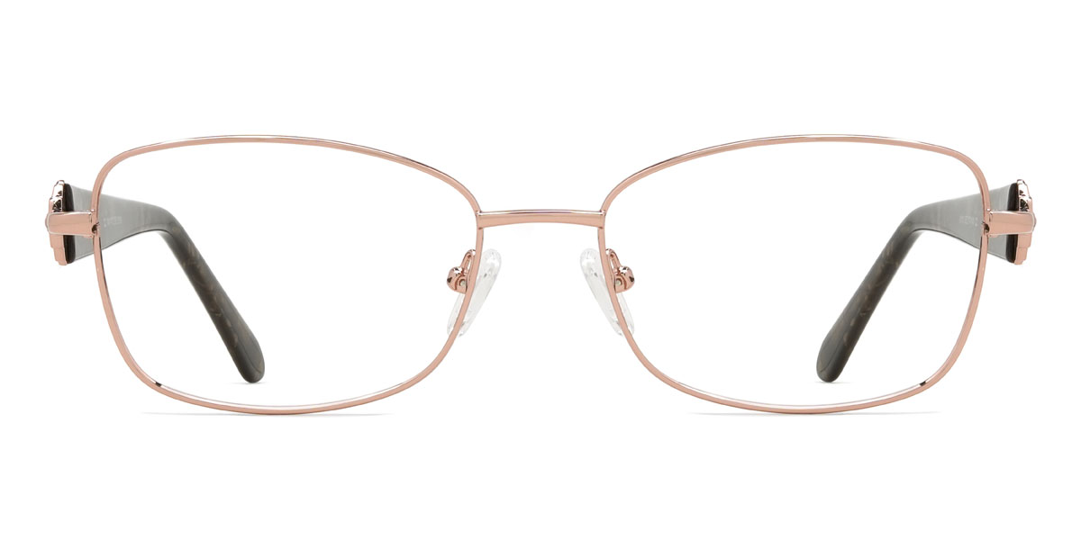 Rose Gold Kasen - Rectangle Glasses