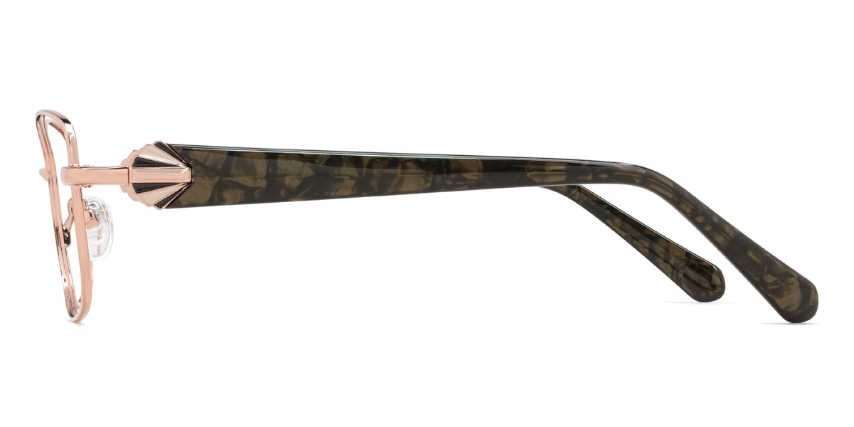 Rose Gold Kasen Glasses - Rectangle Glasses