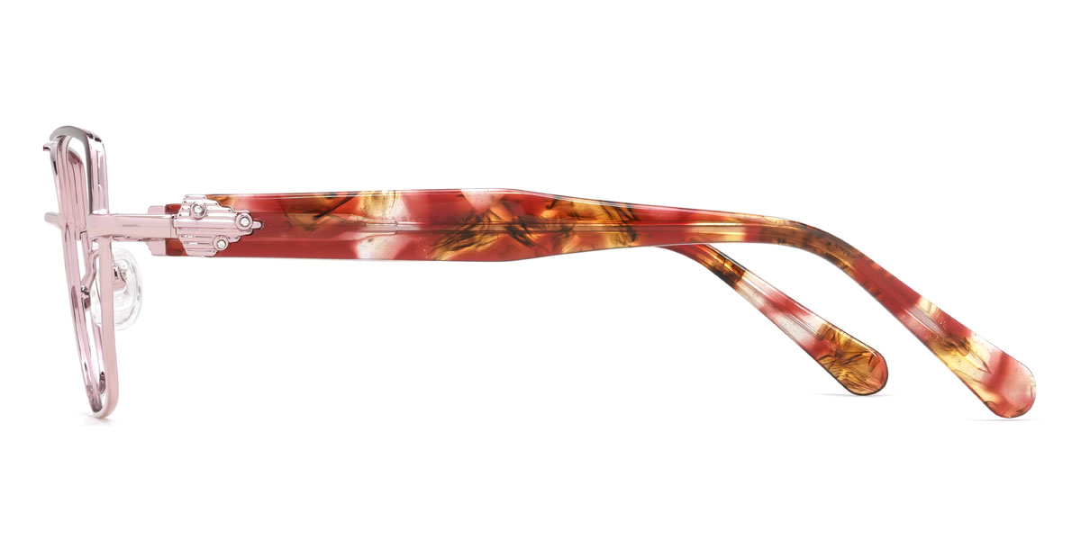 Pink Wine Alanna Glasses - Rectangle Glasses