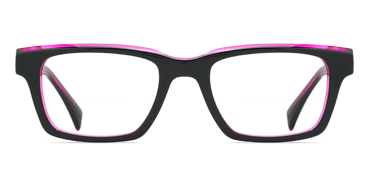Black Purple Hector - Rectangle Glasses