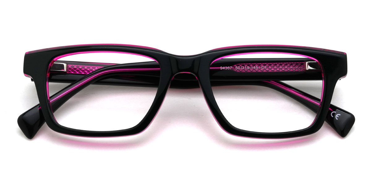 Čierno fialová Hector Okuliare - Rectangle Glasses