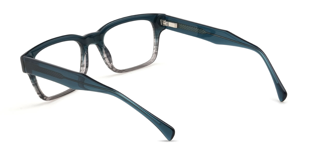 Deep Blue Black Stripes Finnley Glasses - Rectangle Glasses