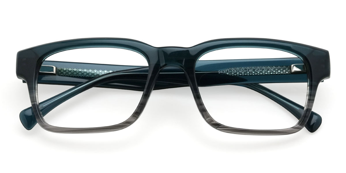 Deep Blue Black Stripes Finnley Glasses - Rectangle Glasses