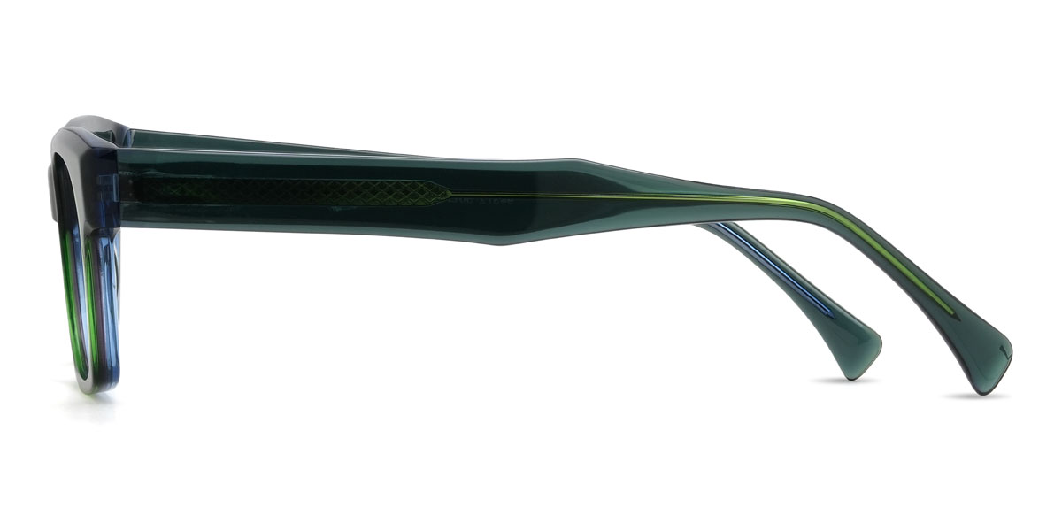 Blue Green Callen Glasses - Rectangle Glasses