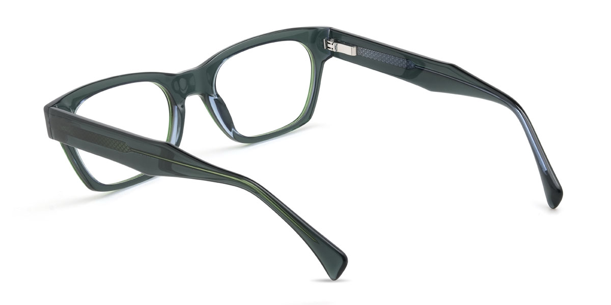 Blue Green Callen Glasses - Rectangle Glasses