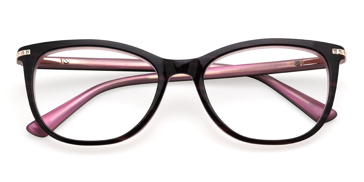 Lila piros teknőspáncél Rhea Szemüveg - Cat Eye Glasses