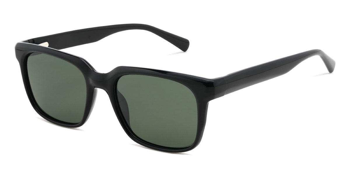 Black Dark Green Braylon Glasses - Rectangle Sunglasses
