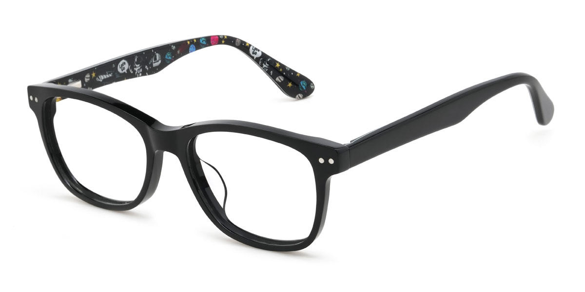Black Louie (Age 7-9) Glasses - Rectangle Glasses