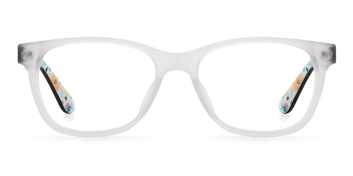Clear Frosted Louie (Age 7-9) Glasses - Rectangle Glasses
