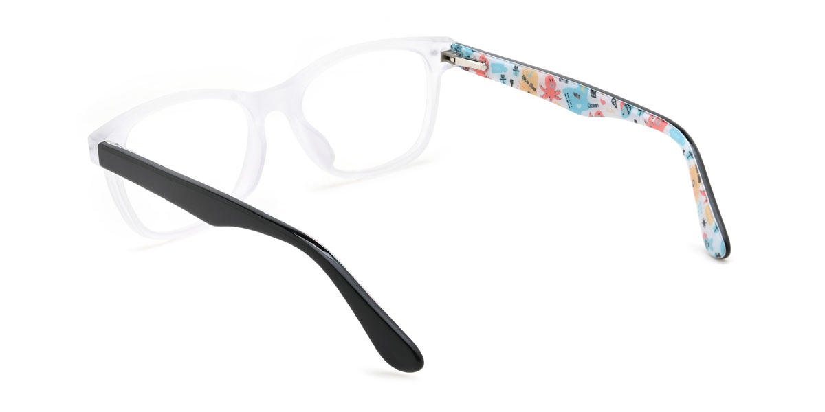 Clear Frosted Louie (Age 7-9) Glasses - Rectangle Glasses